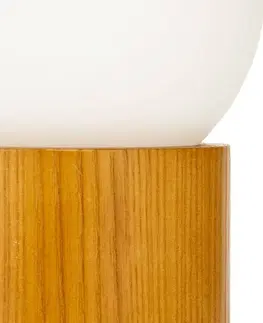 Stolní lampy Pauleen Pauleen Woody Shine stolní lampa, dřevo, sklo