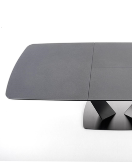 Jídelní stoly Rozkládací stůl EMBER, tmavě šedá/černá