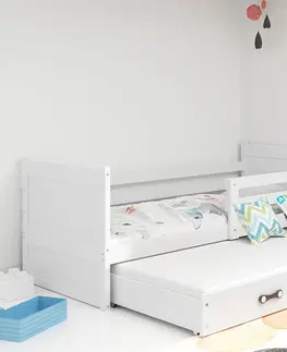 Postele BMS Dětská postel s přistýlkou RICO 2 | bílá 80x190 cm Barva: Bílá