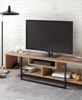 Televizní stolky Televizní stolek ASAL 150 ořech černá