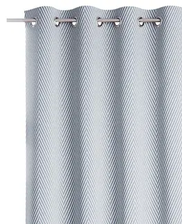 Záclony Závěs AmeliaHome Clear s průchodkami 140x250 šedý/bílý