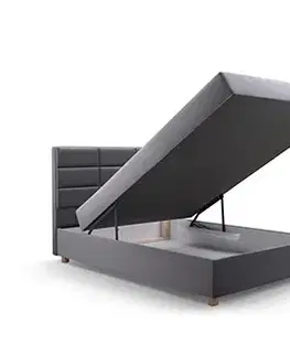 Postele ArtIdz Jednolůžková postel APINO | šedá 120 x 200 cm