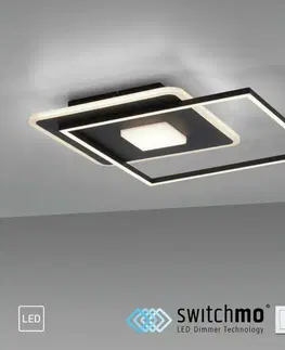 LED stropní svítidla LEUCHTEN DIREKT is JUST LIGHT LED stropní svítidlo hranaté Switchmo černá 3 krokové stmívání moderní krokově stmívatelné 3000K LD 15045-18