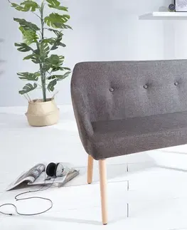 Lavice do jídelny LuxD Dizajnová lavice Sweden tmavě šedá