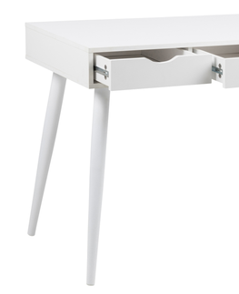 Psací stoly Dkton Designový psací stůl Nature 110 cm bílý