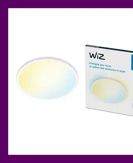 Chytré osvětlení WiZ SuperSlim přisazené LED svítidlo 22W 2450lm 2700-6500K IP20 43cm, bílé