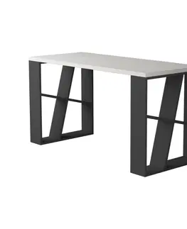 Psací stoly Kalune Design Psací stůl HONE antracit/bílý