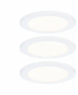 Zapuštěná nábytková svítidla PAULMANN LED vestavná nábytková svítidla 3ks sada kruhové 65mm 3x2,5W 230/12V 3000K bílá