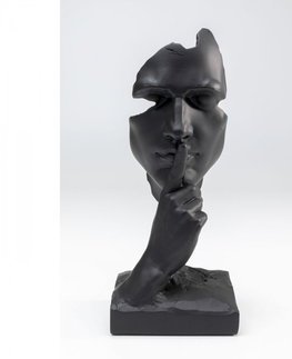 Dekorativní předměty KARE Design Dekorace Quiet Face - černé, 31cm