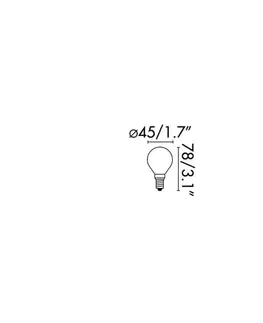 LED žárovky FARO LED žárovka G45 E14 2W filament AMBER 2200K