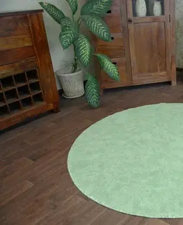 Koberce a koberečky Dywany Lusczow Kulatý koberec SERENADE Graib zelený, velikost kruh 150