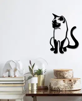 Bytové doplňky a dekorace Wallity Nástěnná kovová dekorace CAT II černá