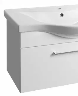 Koupelnový nábytek AQUALINE AKIRA umyvadlová skříňka 74,5x42x34cm, bílá AK280