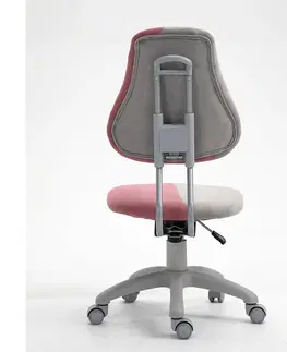 Dětské stoly a židle Dětská rostoucí židle RAIDON Tempo Kondela Šedá / růžová