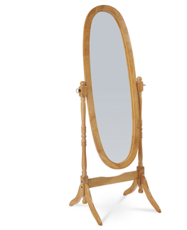 Zrcadla Výklopné oválné zrcadlo DUMAI, dub