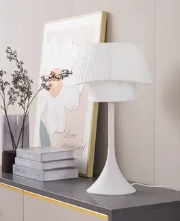 Stolní lampy na noční stolek Lindby Lindby Eryndor stolní lampa s textilním stínidlem