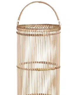 Zahradní lampy Přírodní dřevěná lucerna Bamboo - Ø20*36 cm Chic Antique 25502-00