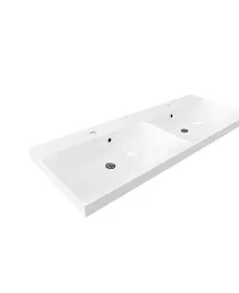 Koupelnový nábytek MEREO Bino, koupelnová skříňka s umyvadlem z litého mramoru 121 cm, bílá CN663M