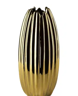 Dekorativní vázy Mondex Keramická váza RORY 29 cm zlatá