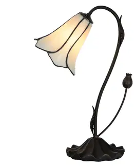 Svítidla Stolní lampa ve tvaru květu Tiffany Cloches - Ø 17 * 43 cm E14 / max 1 * 25W Clayre & Eef 5LL-6046
