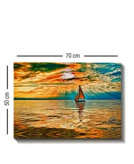 Obrazy Wallity Obraz na plátně Boat trip 30x70 cm