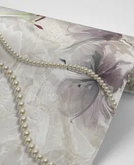 Samolepící tapety Samolepící tapeta krásná lilie s perlami