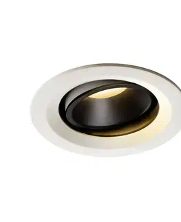 LED podhledová svítidla SLV BIG WHITE NUMINOS MOVE DL M vnitřní LED zápustné stropní svítidlo bílá/černá 2700 K 20° otočné a výkyvné 1003565