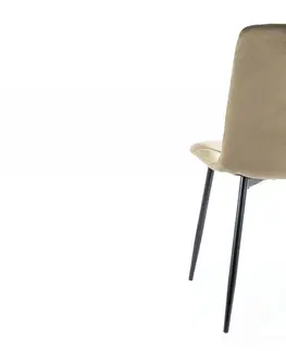 Jídelní sety Jídelní židle TOM VELVET Signal Světle šedá