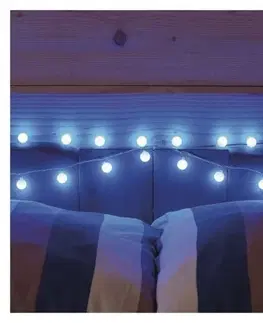 Vánoční řetězy a lamety EMOS Světelný LED řetěz Cherry s časovačem 4 m modré světlo