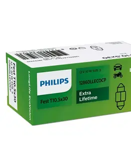 Autožárovky Philips T10.5x30 12V 10W 12860LL longerlife
