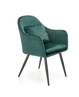 Židle Jídelní křeslo K464 Halmar Tmavě zelená