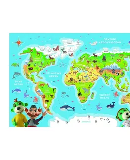Puzzle Treflíci poznávají zvířátka světa 48 dílků