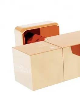 Vodovodní baterie MEXEN Termostatická vanová baterie Cube, růžové zlato 77360-60