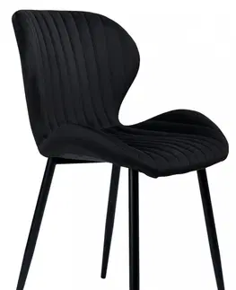 Židle TZB Designová židle Dallas samet černá