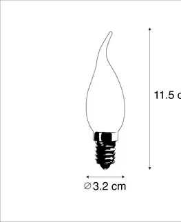 Zarovky Sada 3 E14 LED matných svíčkových lamp BXS35 1W 2200K