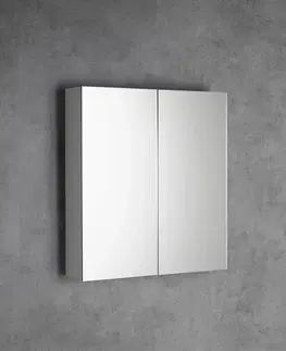 Koupelnová zrcadla Bruckner NEON koupelnová galerka, oboustranné zrcadlo, 600x665, bílá 501.200.0