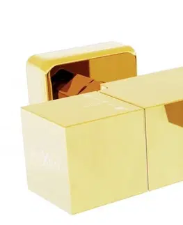 Vodovodní baterie MEXEN Termostatická vanová baterie Cube, zlatá 77360-50