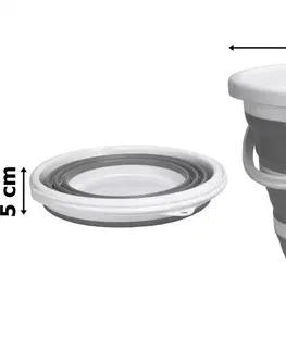 Koupelnové doplňky TZB Skládací kbelík Compact 32 cm bílo-šedý