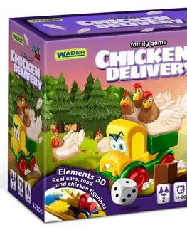 Hračky společenské hry WADER - Donáška kuřátek - rodinná hra