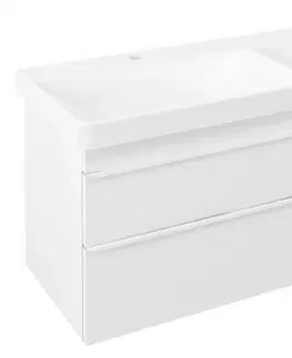 Koupelnový nábytek SAPHO SITIA dvojumyvadlová skříňka 116x50x44,1cm, 4xzásuvka, bílá mat
