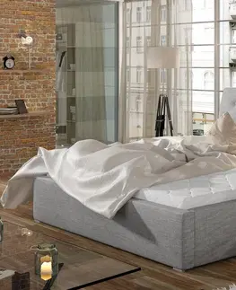 Postele Expedo Manželská postel NEAPOL + rošt, 160x200, soft 17