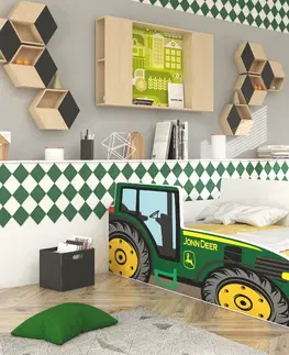 Postele ArtAdrk Dětská auto postel TRACTOR Barva: Zelená, Provedení: 70 x 140 cm