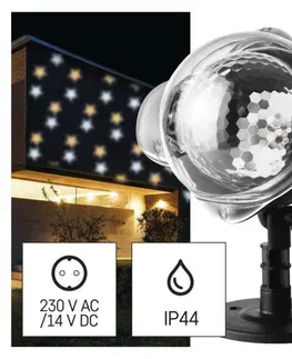 LED a LASER projektory EMOS LED dekorativní projektor – hvězdičky, venkovní i vnitřní, teplá/studená bílá DCPN01