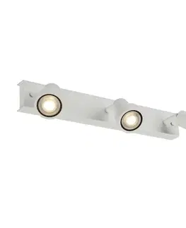 Moderní bodová svítidla SLV BIG WHITE PURI 3, nástěnné a stropní svítidlo, tři žárovky, QPAR51, bílé matné, max. 150 W, s dekoračním kroužkem 147381