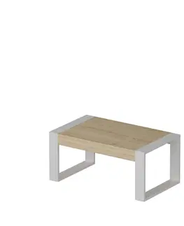 Konferenční stolky Kalune Design Konferenční stolek Retro dub/bílý