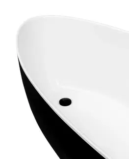 Vany HOPA Volně stojící vana GOYA černá/bílá Rozměr vany 142 × 62 cm VANSAL14BW