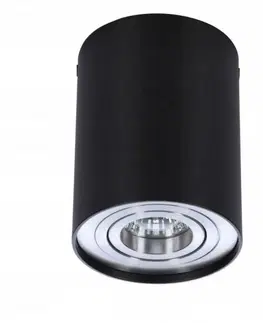 Moderní bodová svítidla Stropní bodové přisazené svítidlo AZzardo Bross 1 black/aluminium AZ0779 GU10 1x50W IP20 9,6cm černo-hliníkové