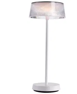 Stolni lampy Venkovní stolní lampa bílá včetně LED s dotykovým stmívačem IP44 - Sammi