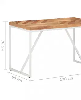 Jídelní stoly Jídelní stůl hnědá / bílá Dekorhome 180x90x76 cm