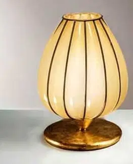 Stolní lampy Siru Stolní lampa Gemma ručně vyrobená jantar
